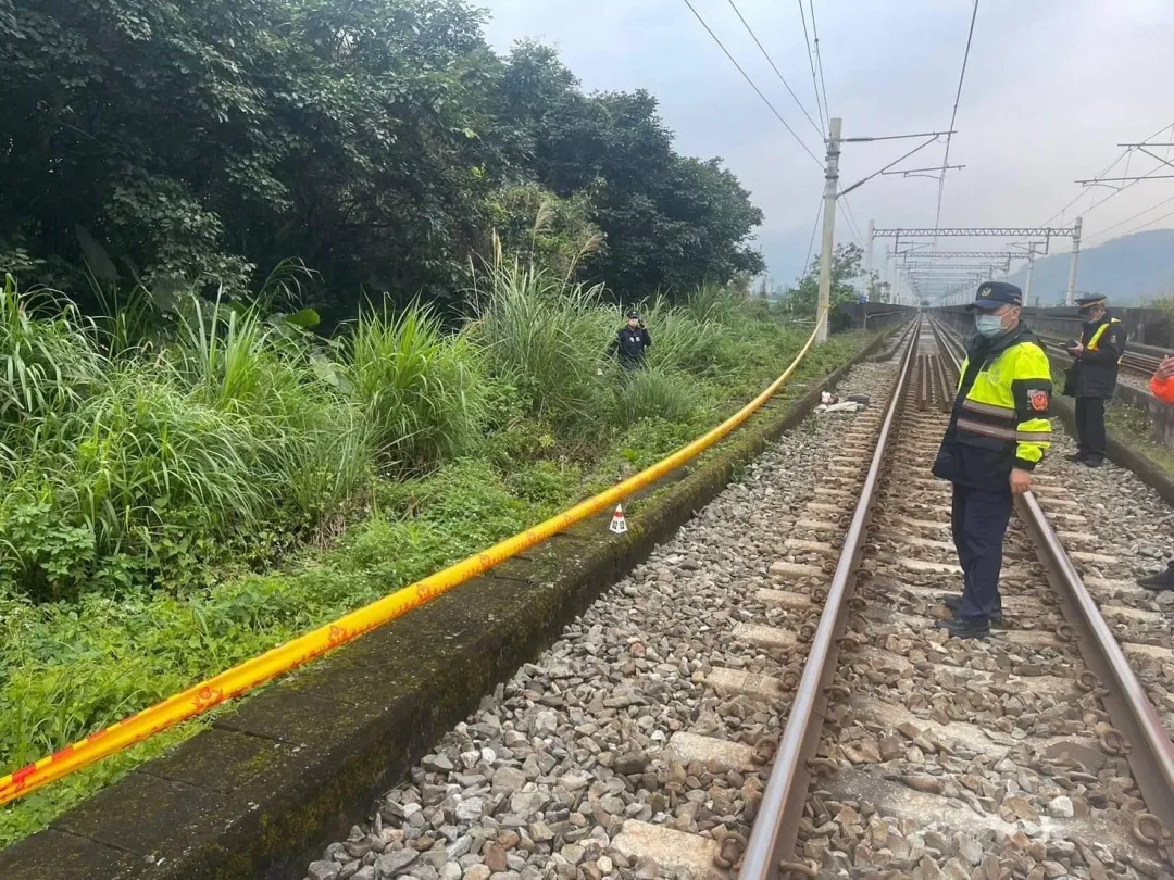 台鐵4038次區間車行駛至鳳林=萬榮間東正線時,遇到民眾闖入軌道但煞車不及造成死傷。(圖/翻攝畫面)