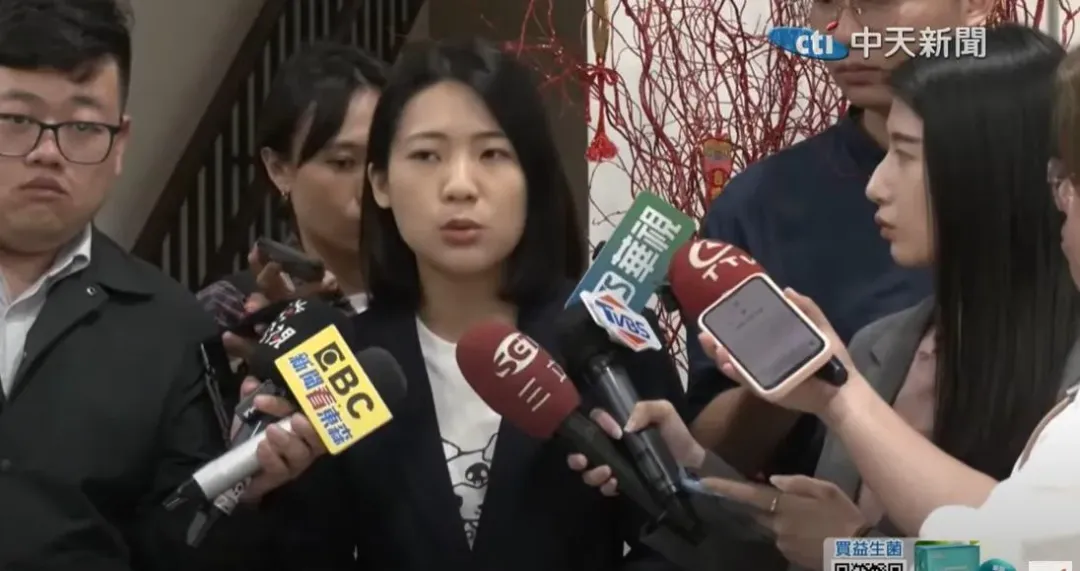 徐巧芯受訪時重申若自己自己涉詐就辭職,先生涉詐就離婚。(圖/中天新聞)