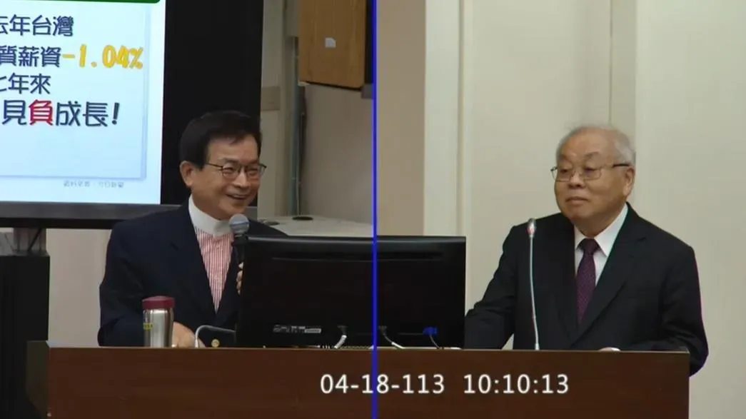 被問到退休後規劃,朱澤民表示,我這年紀了,能走路就不錯了(攝自立院直播頻道)