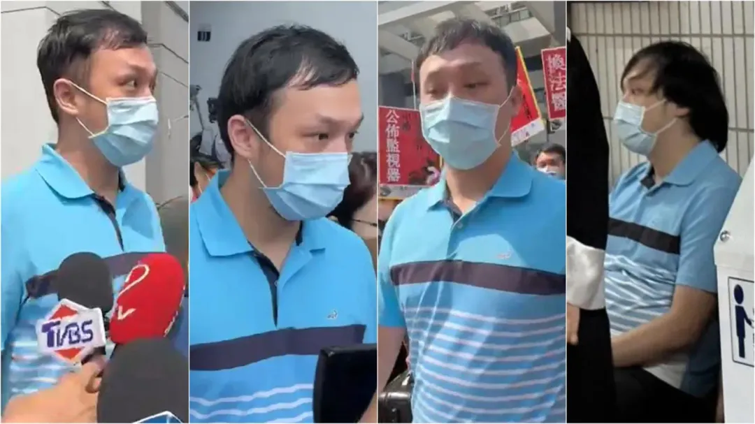 夏男先前出庭時,皆穿著同一件POLO衫。(圖/中天新聞)