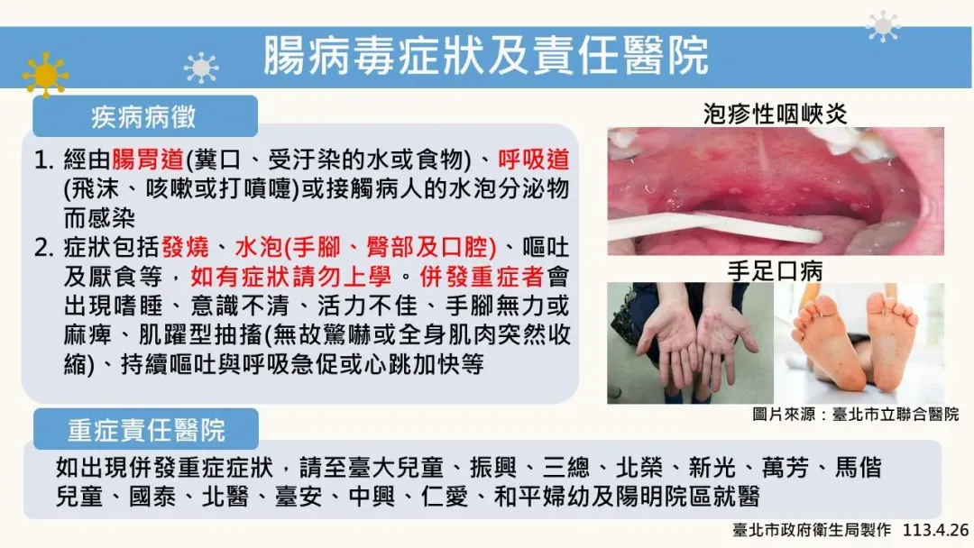 國內腸病毒疫情已進入流行期。(圖/北市衛生局提供)