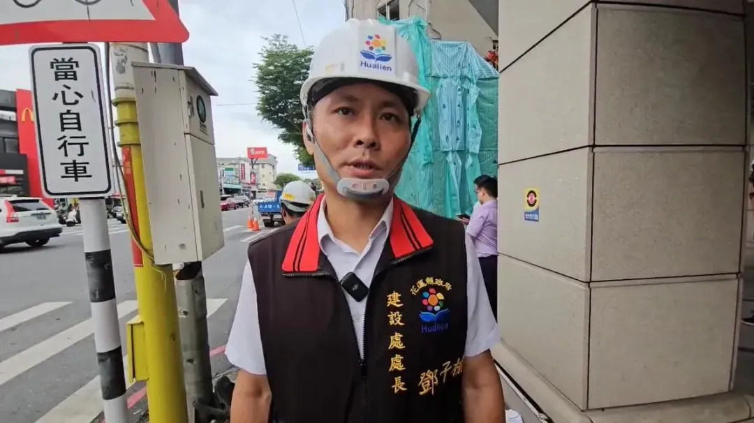 花蓮建設處長鄧子榆今天接受媒體聯訪。(圖/中天新聞)