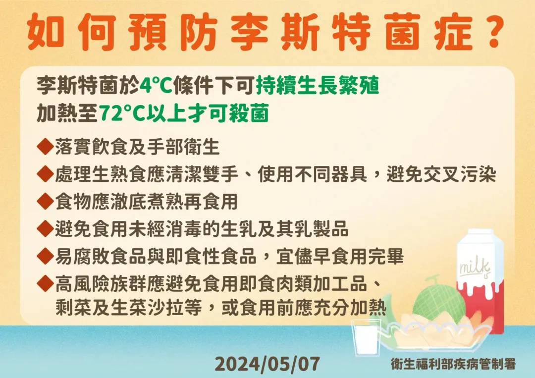 國內出現首例新生兒母嬰垂直傳染李斯特菌症個案！（圖／疾管署提供）