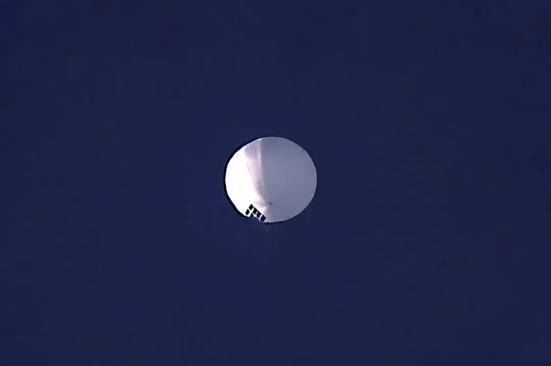 大陸高空氣球示意圖。(圖/美聯社)