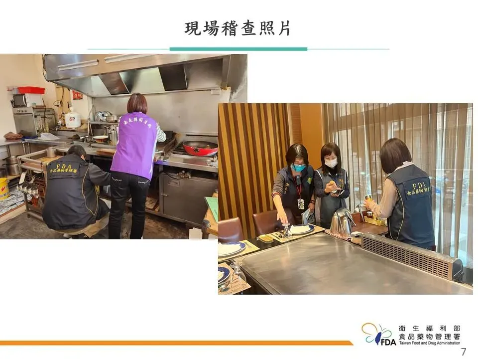 食藥署聯合地方政府衛生局執行「鐵板燒暨排餐餐飲業者稽查專案」，總計查核213家業者。（圖／食藥署）
