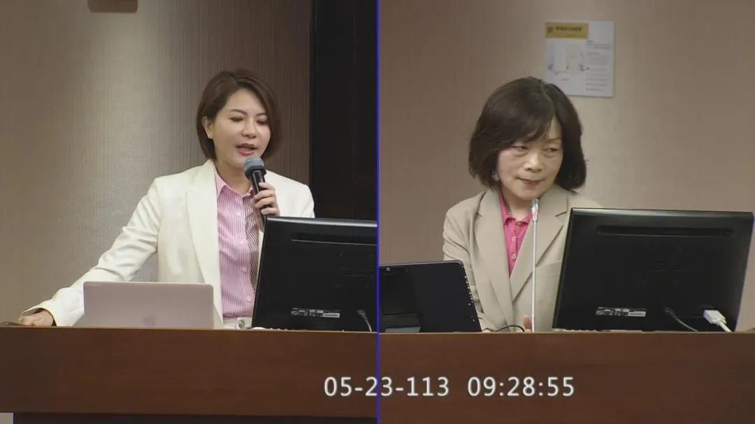 勞動部長何佩珊23日赴立院備詢（攝自立院直播頻道）