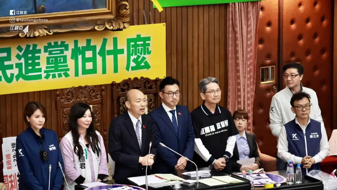 傅崐萁感謝韓國瑜的容忍和忍讓。(圖取自江啟臣臉書)