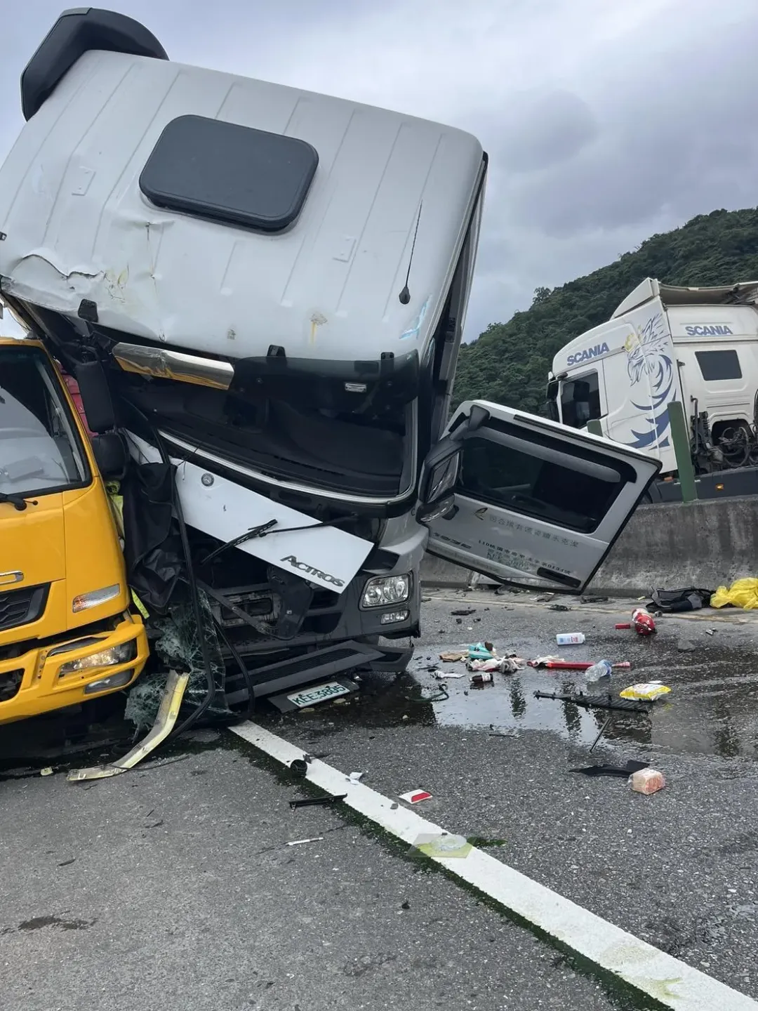 蘇花改發生一起車禍。（圖／翻攝畫面）