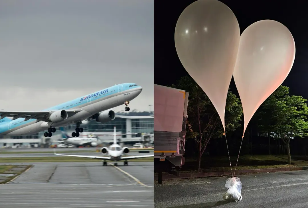 北韓的空飄氣球造成首爾仁川機場航班延誤(圖/翻攝Unsplash、美聯社)