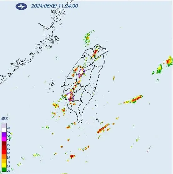 大雷雨特報。(圖/氣象署)