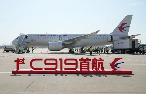 中國國産大飛機C919進入民航市場。(圖/新華網)