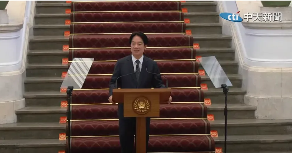 賴清德表示,等到釋憲結果出爐,再決定是否赴立院做國情報告。(圖/中天新聞)