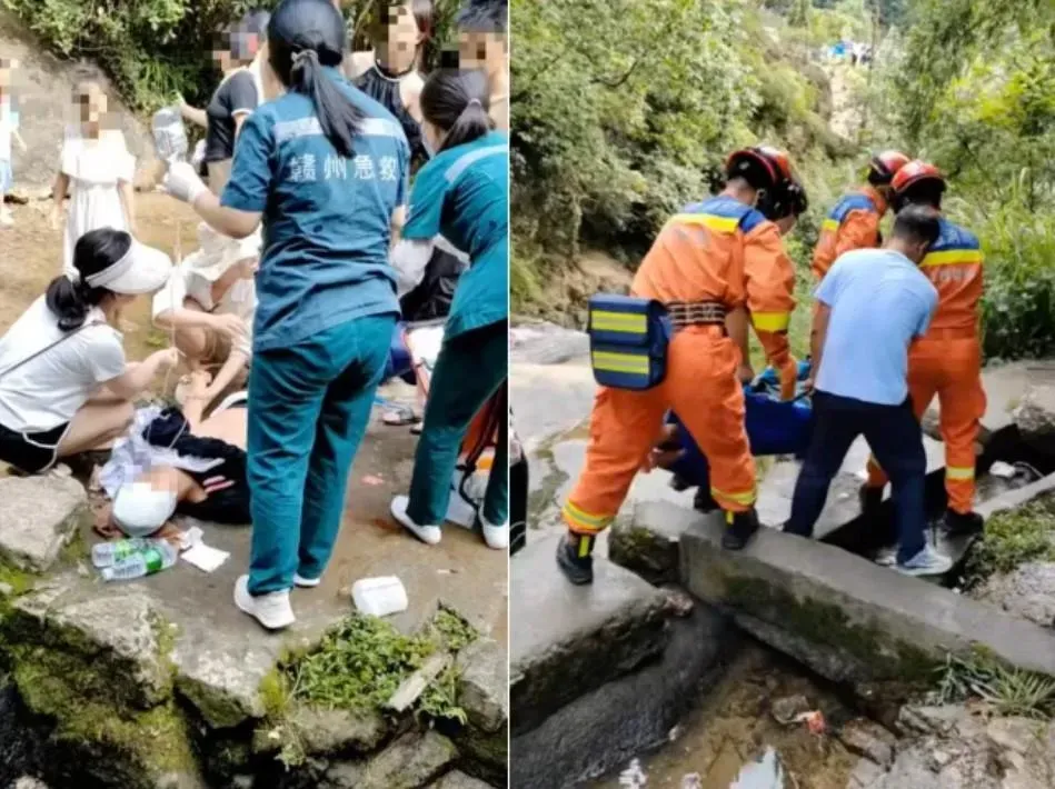 男子頭破血流昏迷被緊急送醫(圖/翻攝微博)