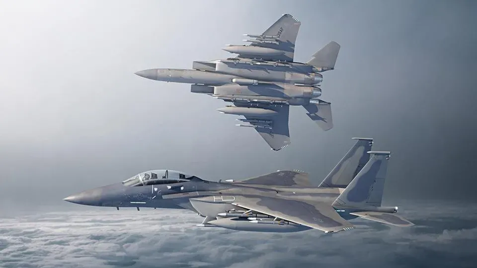 F-15EX電腦模擬圖。(圖/波音公司)