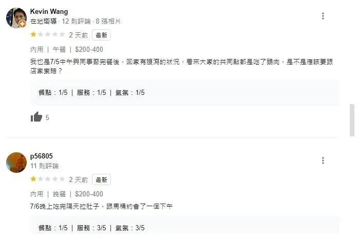 許多民眾至鵝肉周Google評論留言。（圖／翻攝自Google評論，下同）