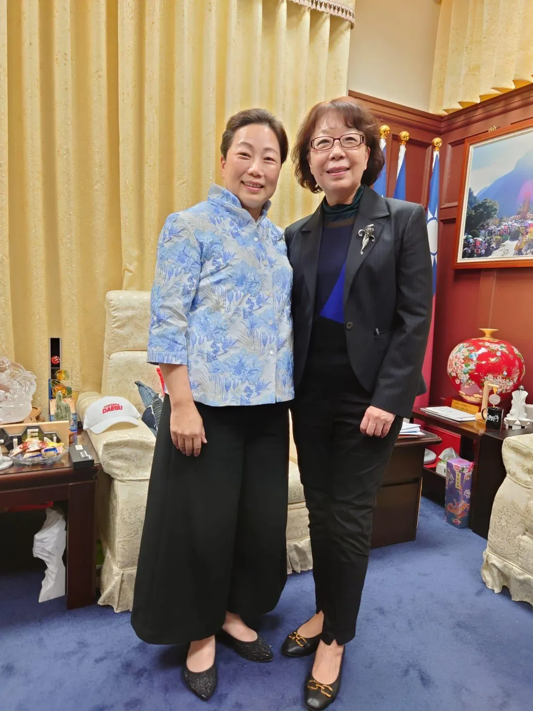 花蓮縣長徐榛蔚與國際少年運動會（ICG）台灣籍執行委員張芬芬。（圖／張芬芬執委提供）