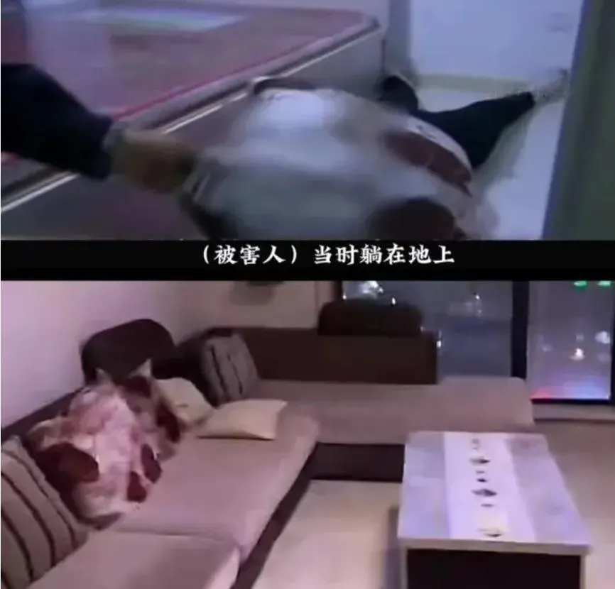 刑案現場房屋格局相同，連沙發也高度相似。（圖／翻攝微博）