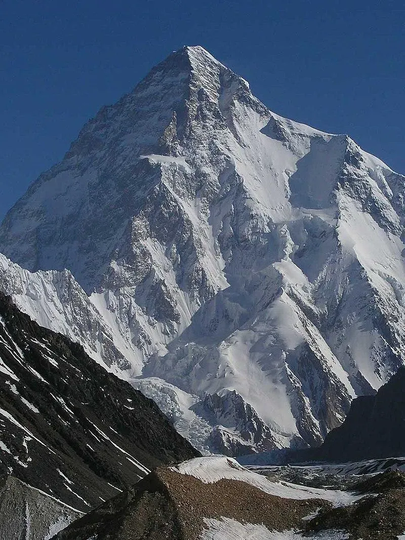 位於巴基斯坦的喬戈里峰(K2)是世界第二高峰。(圖/維基百科)