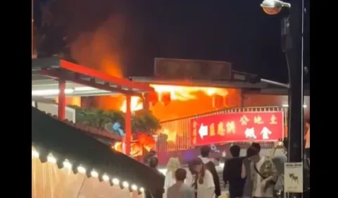南投中寮石龍宮有「泡麵土地公」之稱,今凌晨突傳出火警。(圖/翻攝自臉書/吳常源)
