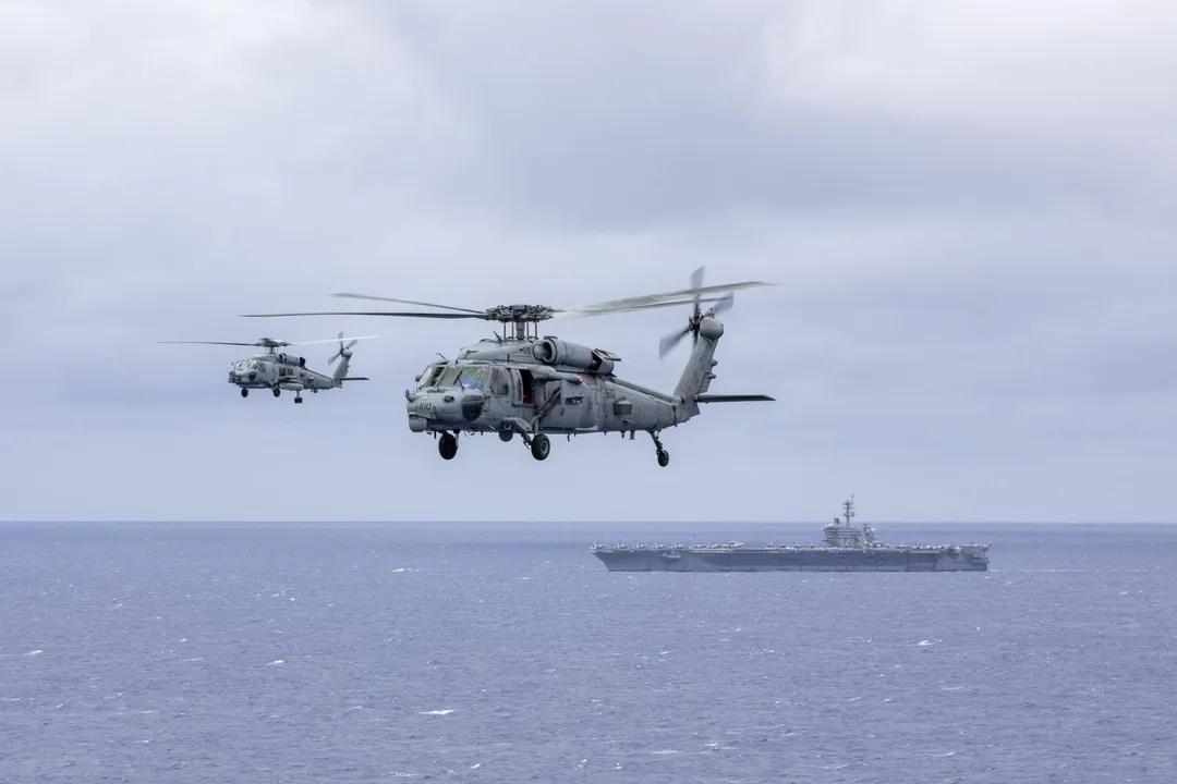 外媒指林肯號航空母艦打擊群已抵達中東海域。（圖／翻攝自X＠USNavy）