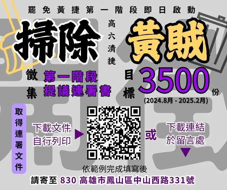 罷捷發起人徐尚賢今（7）日宣布，罷免黃捷第1階段即日起啟動，目標在明年2月前連署3500份，並有意集結國民黨力量，讓黃捷下台。（圖／翻攝畫面）