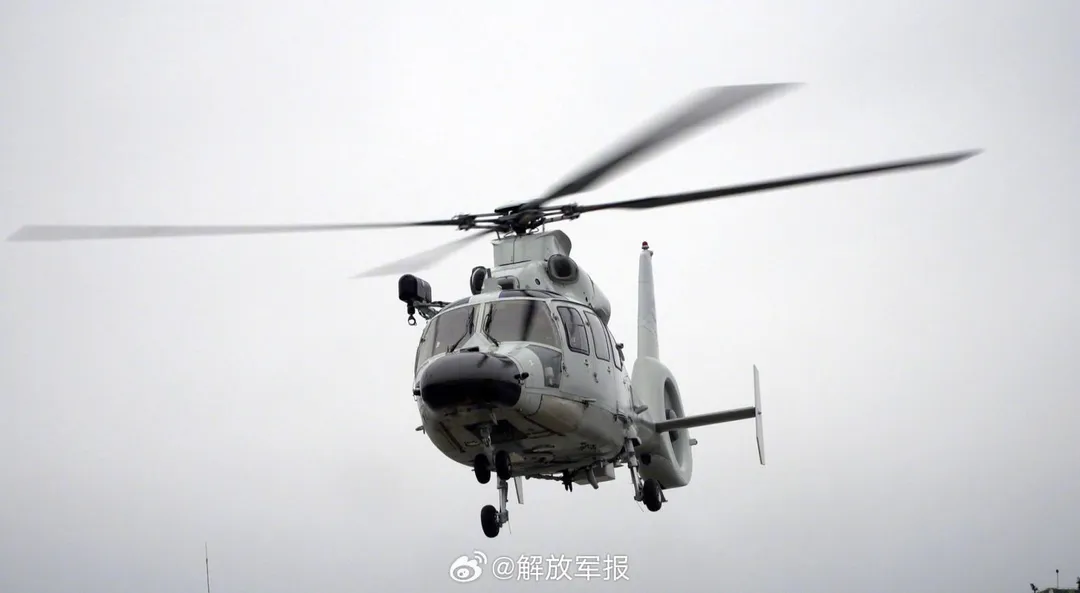 大陸的直9艦載直升機。(圖/大陸國防部)