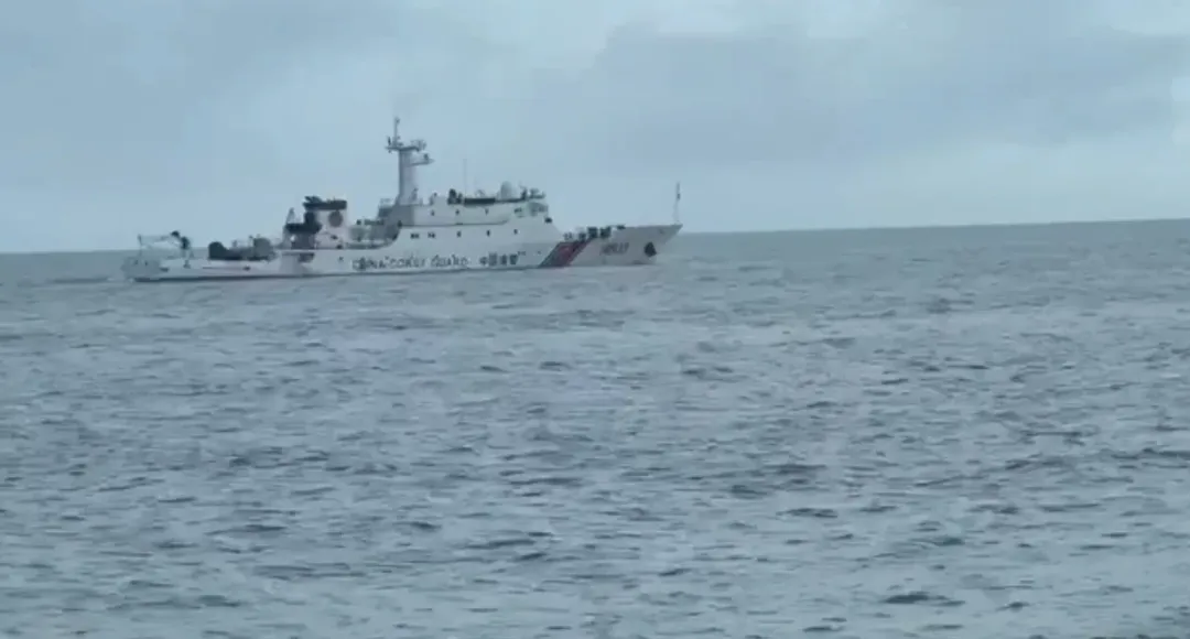 大陸海警船進入金門水域。(圖/海巡署提供)