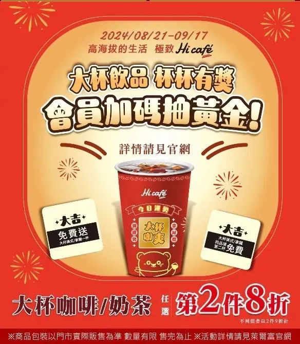 買咖啡有機會抽黃金！（圖／業者提供）