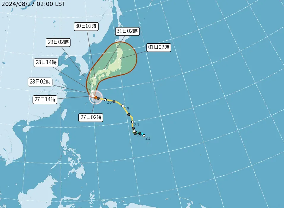 吳德榮指出，中颱珊珊已有清晰的颱風眼。（圖／中央氣象署）