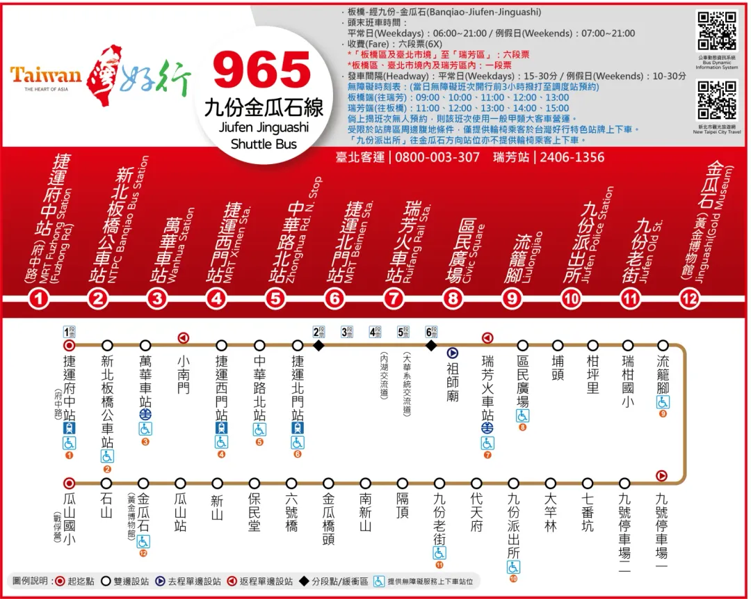 「台灣好行965—九份金瓜石線」在雙北都會區就能搭乘，不用再到處轉車、找停車位。（圖／新北市觀光旅遊局提供）