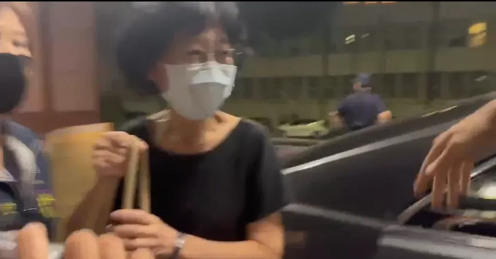 陳佩琪前往地檢署複訊。(圖/中天新聞)