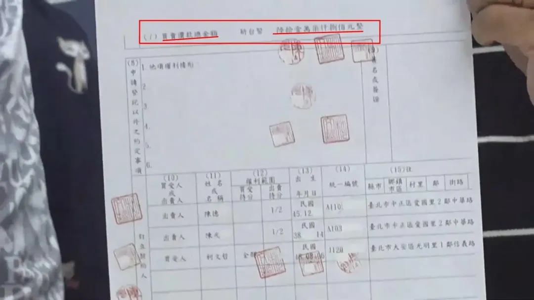 商辦契約書被指出疑點。（圖/中天新聞）