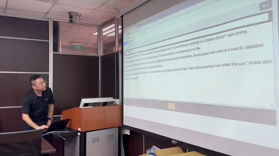 台北市立大學雙語教學中心前進金門,分享A I模組系統如何提升英文寫作能力(圖/台北市立大學雙語教學中心提供)