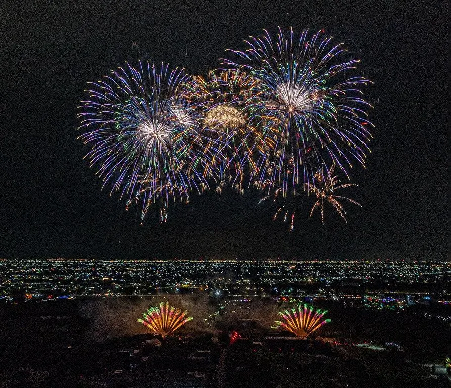 雲林國慶焰火施放41分鐘創下史上最長。（圖／雲林縣府提供）