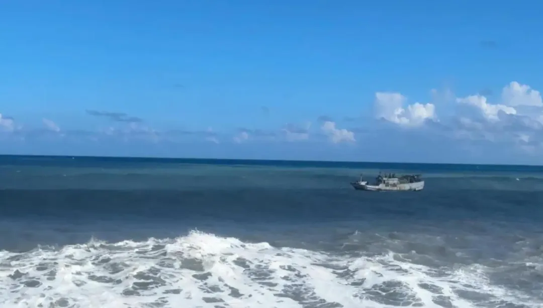 新城海堤旁景象。(圖/翻攝畫面)