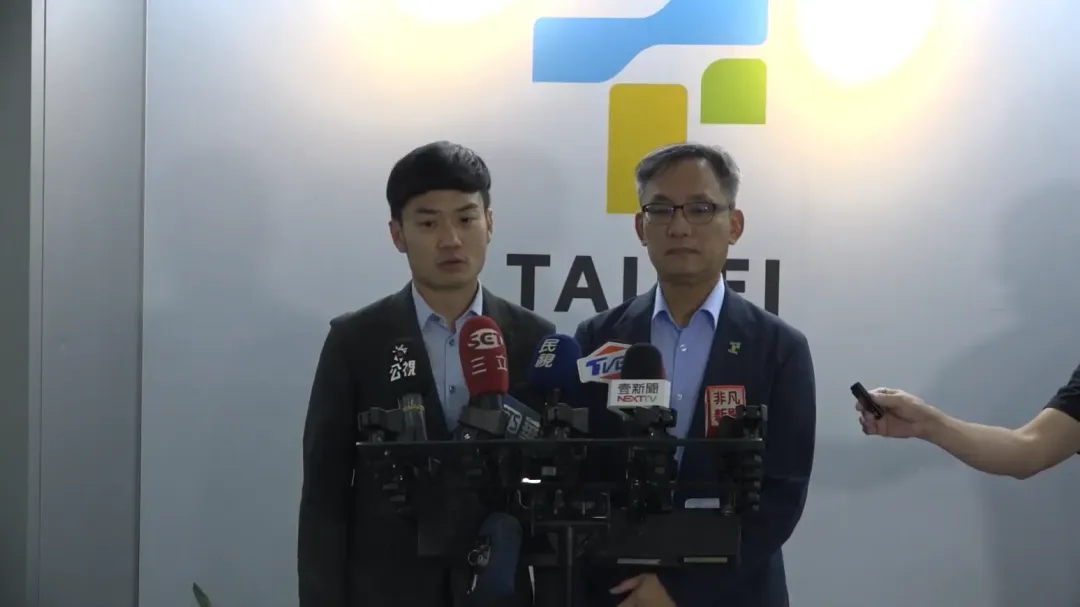台北市政府發言人殷瑋(左)、新任第三副市長張溫德(右)。(圖/台北市政府提供)