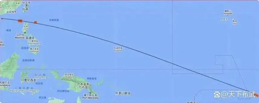 國外Osinter據公開空域警告推測繪製的飛行路徑。（圖／翻攝「天下布武」）