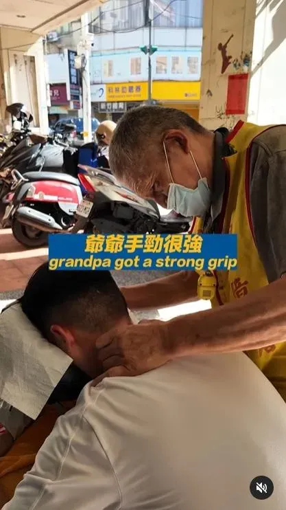 派翠親自到新竹捧場爺爺。(圖/派瑞 Perry Green授權提供)