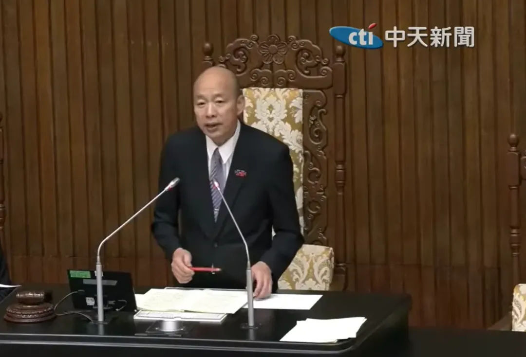 立法院長、前高雄市長韓國瑜。（圖/中天新聞）