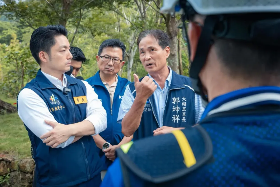 蔣萬安視察防颱工作。（圖/翻攝蔣萬安臉書）