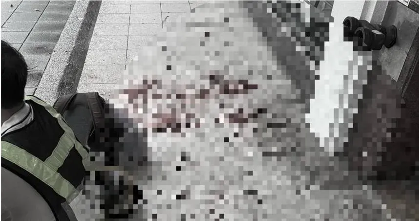 3日上午8時許,台北市中山區疑似發生1起隨機傷人事件。(圖/Threads amo_0901)
