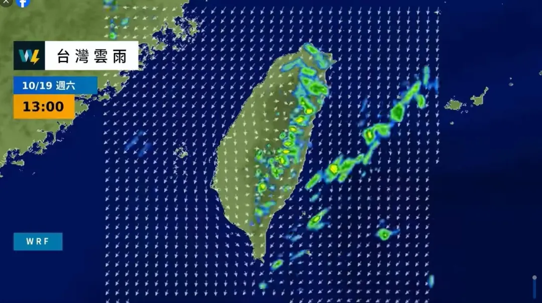 週末開始東北季風增強,北部地區轉雨轉涼。(圖/翻攝自臉書「天氣風險 WeatherRisk」)
