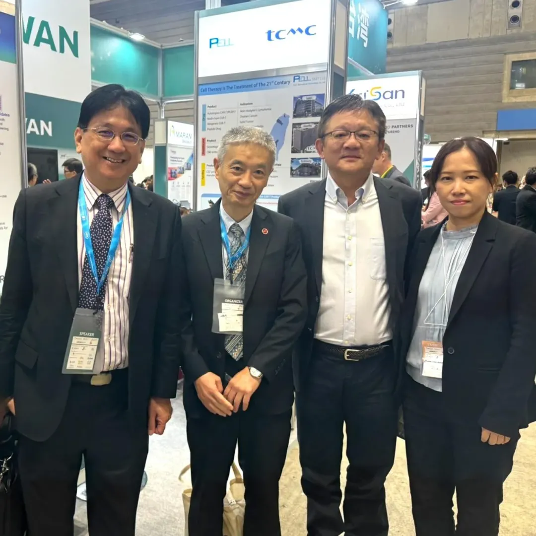 沛爾台日交流合影。沛爾生醫董事長林成龍博士(右二)、日本生技產業協會(JPA)部長山田徹博士(左二)、經濟部生技醫藥產業發展推動小組(BPIPO)主任黃千岳博士(左一)。(圖/沛爾生醫提供)