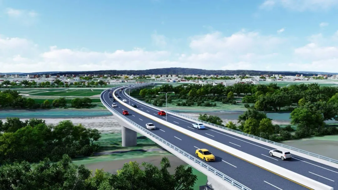 台1線替代道路主線全長4.4公里，起點台1線新豐鄉明新科技大學旁，終點銜接台68武陵路交流道，採分期方式辦理。（圖／新竹縣政府提供）