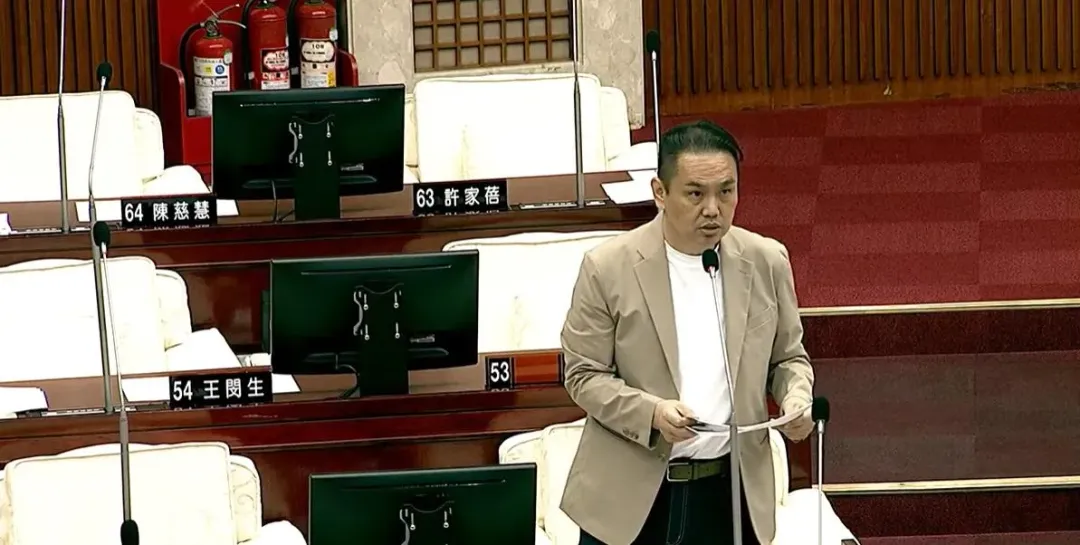 國民黨議員陳重文。（圖／台北市議會質詢YT頻道）