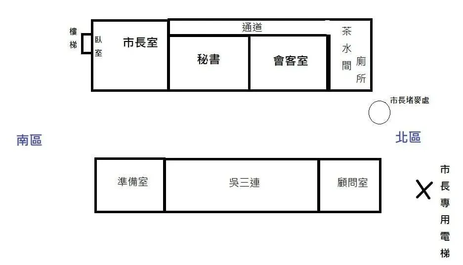 游淑慧分享台北市市長室分布圖。(圖/游淑慧臉書)