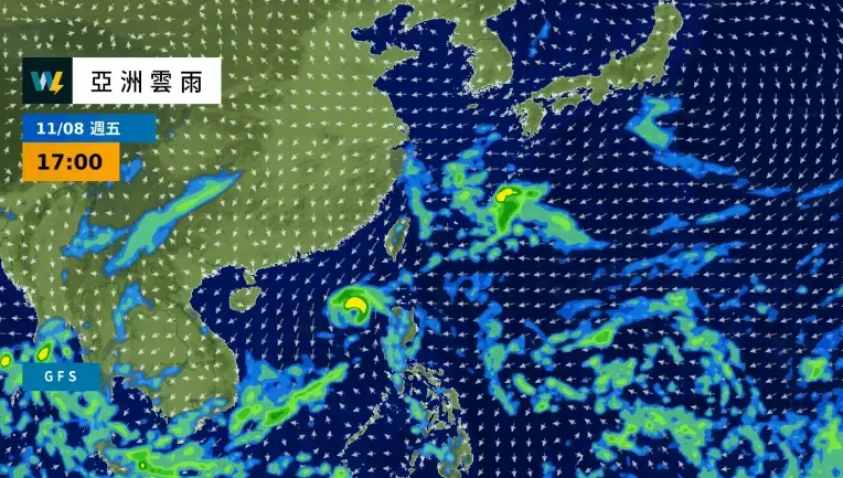 北部、東北部濕涼的天氣將持續到週五。（圖／翻攝自「天氣風險 WeatherRisk」臉書）
