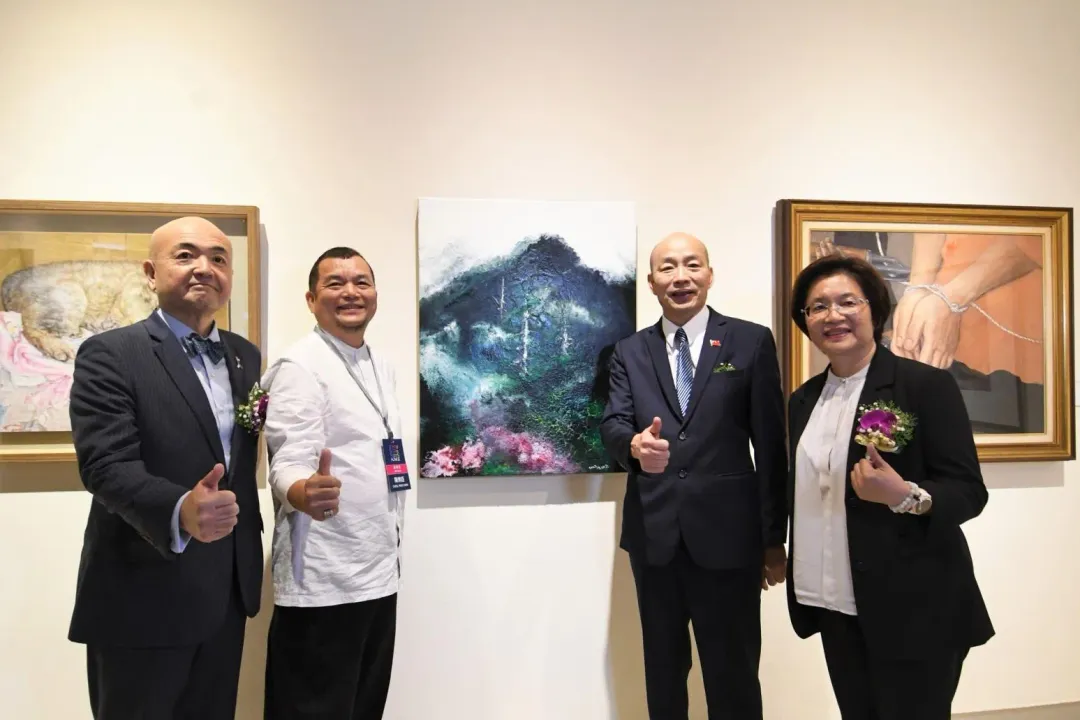 韓國瑜出席彰化縣2024東亞藝術交流展。（圖/翻攝王惠美臉書）