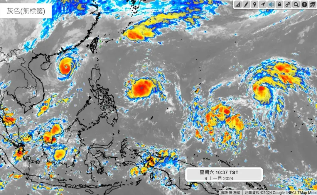 氣象專家吳聖宇指出,熱帶性低氣壓TD27、TD28先後生成,未來可能會陸續增強為桔梗颱風、萬宜颱風。(圖/翻攝自Facebook@天氣職人-吳聖宇)