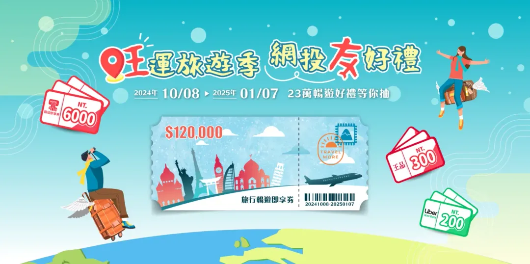 旺運旅遊季，網投友好禮。（圖／旺旺友聯產險）